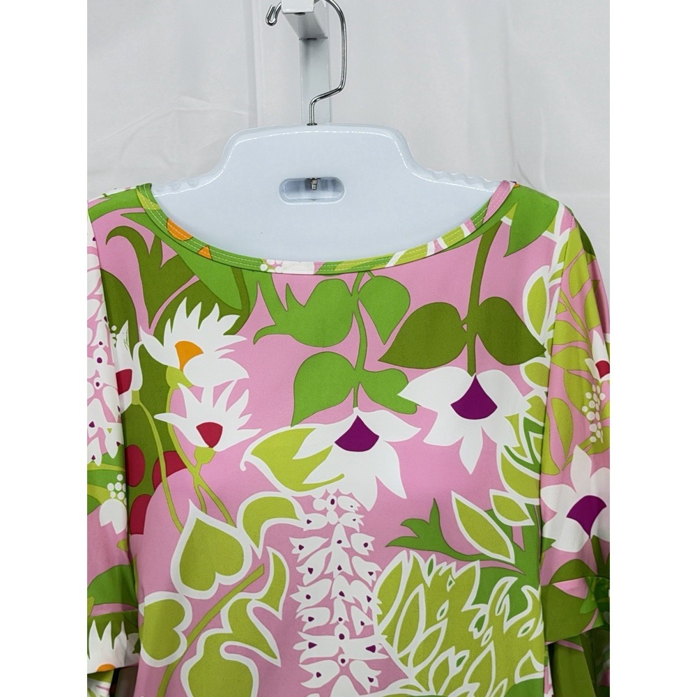 New Trina Turk La Palma Swimsuit Jersey Cover Up Tunic Mini Dress Women's Small - Picture 10 of 13